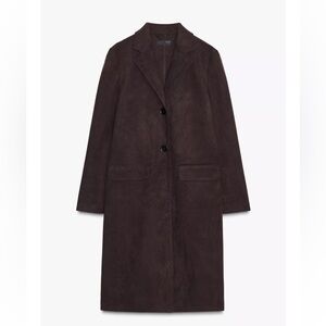 NWT Zara Faux suede Coat